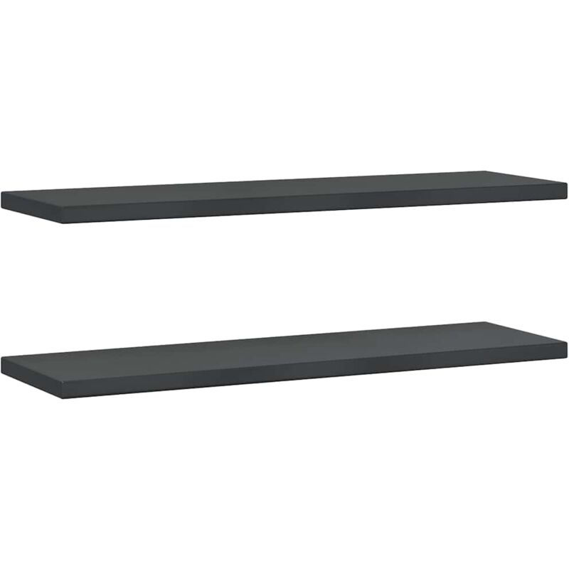 Wandregale 2 Stk. 100x30x3 Cm Schwarz Edelstahl Vidaxl