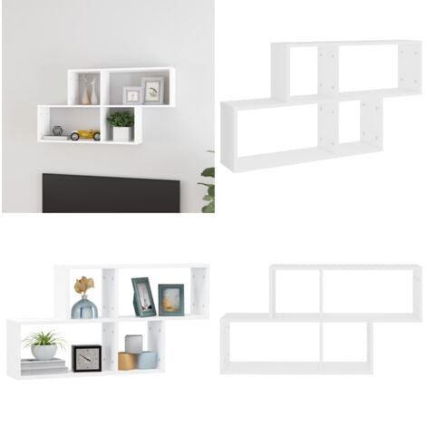 Wandregal Weiß 100x18x53 cm Holzwerkstoff - Wandregal - Holzregal - Deko Regal - Wohnraumgestaltung - Regal Weiß - Home & Living