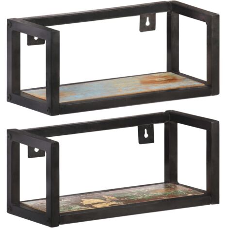 Wandregale 2 Stk. 40 cm Altholz Massiv CFW486699