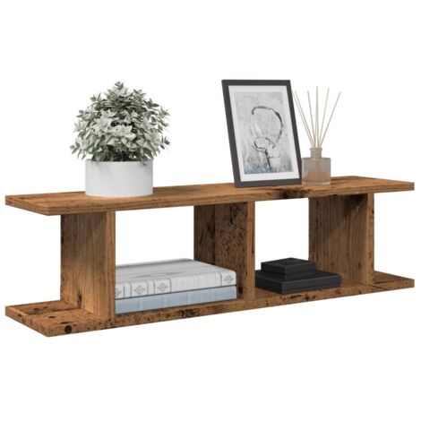 Wandregale 2 Stk. Altholz-Optik 75x18x20 cm Holzwerkstoff vidaXL