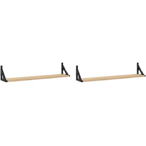 Wandregale 2 Stk. Sonoma-Eiche 80 x 15 x 15,5 cm Holzwerkstoff vidaXL