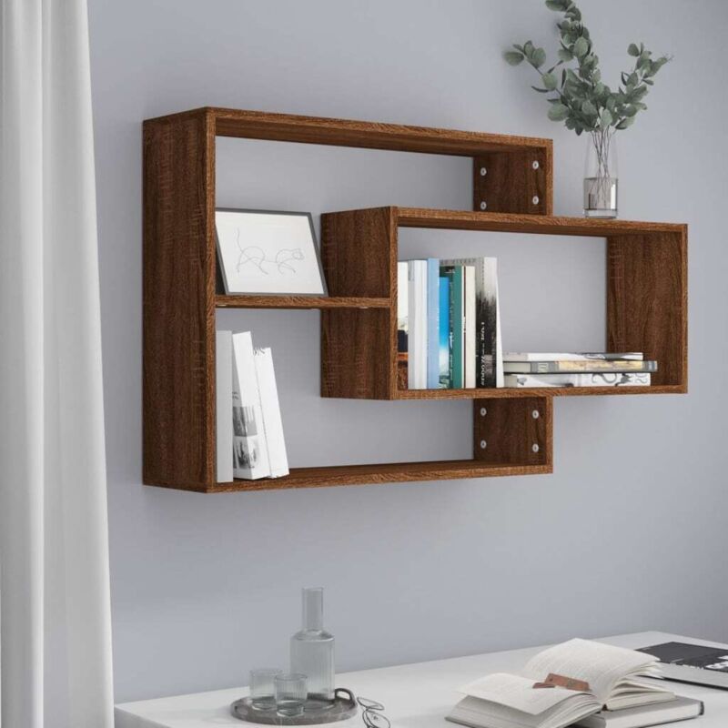 Wandregal Braun Eichen-optik 104x20x58, 5 Cm Holzwerkstoff Vidaxl