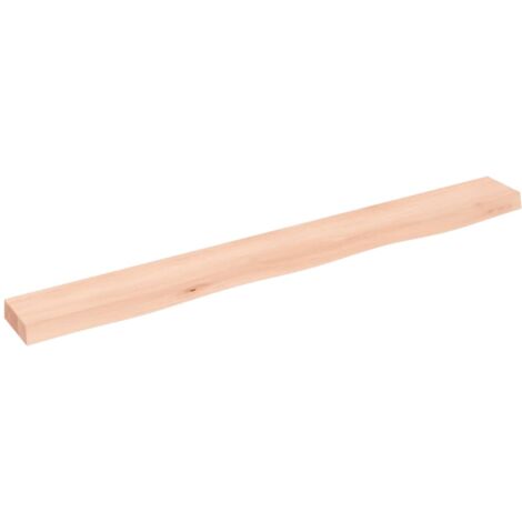 Wandregal，Wandboard，Hängeregal für Wohnzimmer, Schlafzimmer, Flur, Badezimmer 100x10x4 cm Massivholz Eiche Unbehandelt DTHFF5885136 MaisonChic