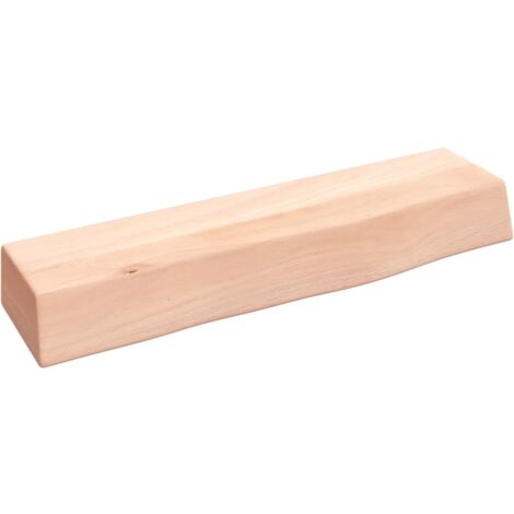 Wandregal，Wandboard，Hängeregal für Wohnzimmer, Schlafzimmer, Flur, Badezimmer 40x10x6 cm Massivholz Eiche Unbehandelt DTHFF9119906 MaisonChic