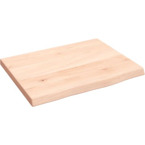 Wandregal，Wandboard，Hängeregal für Wohnzimmer, Schlafzimmer, Flur, Badezimmer 40x30x2 cm Massivholz Eiche Unbehandelt DTHFF4541032 MaisonChic