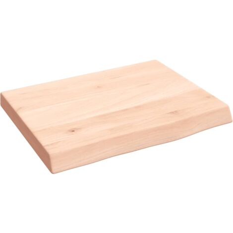 Wandregal，Wandboard，Hängeregal für Wohnzimmer, Schlafzimmer, Flur, Badezimmer 40x30x4 cm Massivholz Eiche Unbehandelt DTHFF3212229 MaisonChic