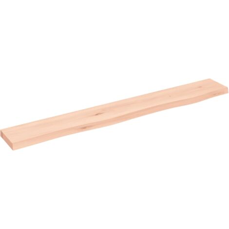 Wandregal，Wandboard，Hängeregal für Wohnzimmer, Schlafzimmer, Flur, Badezimmer 80x10x2 cm Massivholz Eiche Unbehandelt DTHFF6258491 MaisonChic
