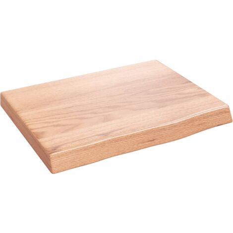 Wandregal，Wandboard，Hängeregal für Wohnzimmer, Schlafzimmer, Flur, Badezimmer Hellbraun 40x30x4 cm Massivholz Eiche Behandelt DTHFF2341741 MaisonChic