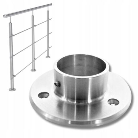 Wandrosette aus Edelstahl - Für Rohre Ø 42,4 x 2,0 mm - Satinierte Oberfläche - Robust und ästhetisch