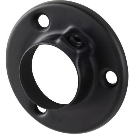 Wandscheibe 1-teilig 25 mm Stahl schwarz lackiert