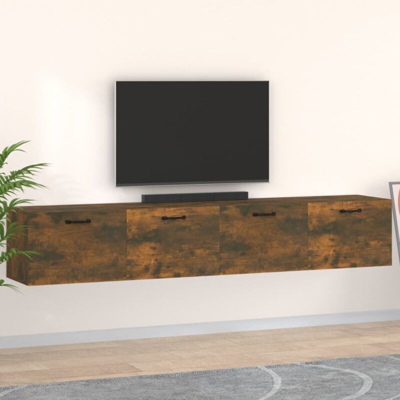 Vidaxl - Wandschränke 2 Stk. Räuchereiche 100x36, 5x35 Cm Holzwerkstoff