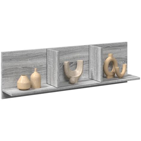 Wandschrank 100x16,5x30 cm Grau Sonoma Holzwerkstoff vidaXL