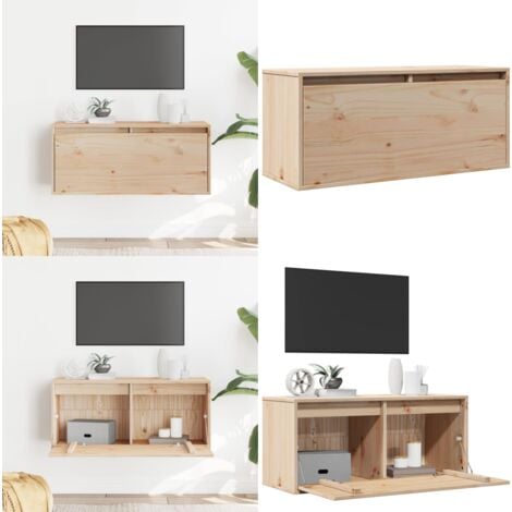 Wandschrank 80x30x35 cm Massivholz Kiefer - Wandregal - Holz Regal - Kiefernholzmöbel - Aufbewahrungswandregal - Deko Regal - Home & Living