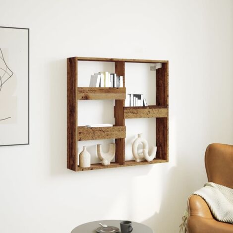 Wandschrank Altholz-Optik 80x15x80 cm Holzwerkstoff vidaXL