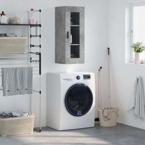 Wandschrank Beton grau 34,5x34x90 cm