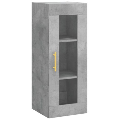 Wandschrank Betongrau 34,5x34x90 cm vidaXL