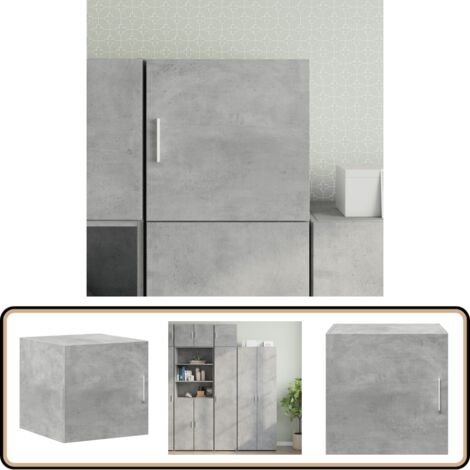 Wandschrank Betongrau 40x42,5x40 cm Holzwerkstoff - Wandregal - Hängeschrank - Regal - Stauraum - Dekoration