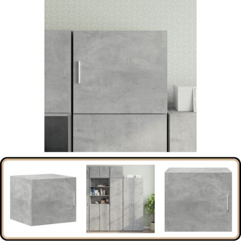 Wandschrank Betongrau 45x42,5x40 cm Holzwerkstoff - Wandregal - Hängeschrank - Regal - Stauraum - Dekoration