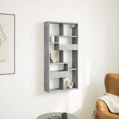 Wandschrank Betongrau 50x15x100 cm Holzwerkstoff vidaXL