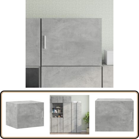Wandschrank Betongrau 50x42,5x40 cm Holzwerkstoff - Wandregal - Hängeschrank - Regal - Stauraum - Dekoration