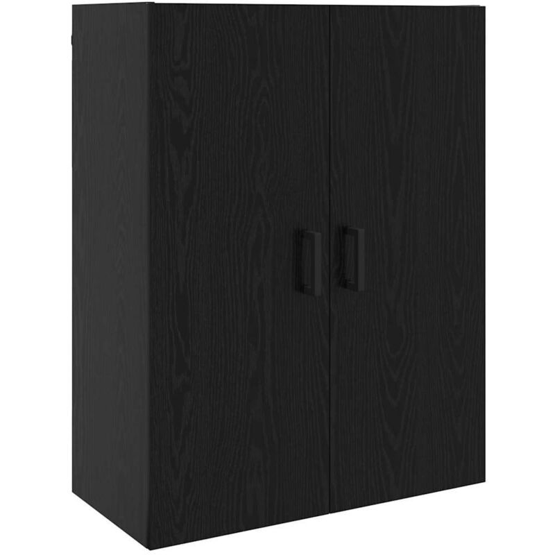 Wandschrank Schwarz 69.5 X 34 X 90 Cm Holzwerkstoff Vidaxl