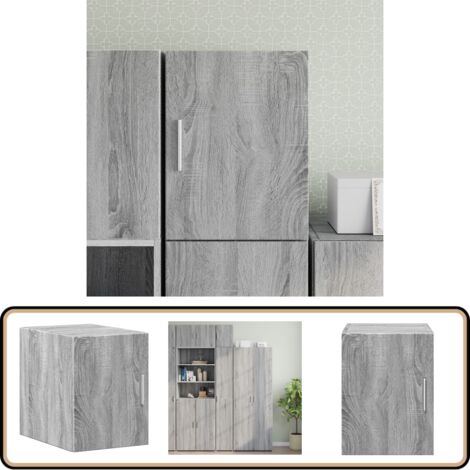 Wandschrank Grau Sonoma 30x42,5x40 cm Holzwerkstoff - Wandregal - Hängeschrank - Regal Grau - Wohnzimmer Dekoration - Garderobe