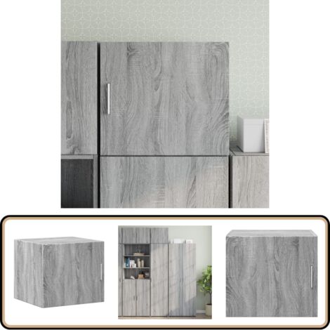 Wandschrank Grau Sonoma 45x42,5x40 cm Holzwerkstoff - Wandregal - Holzschrank - Regal Grau - Garderobe - Badezimmeraufbewahrung