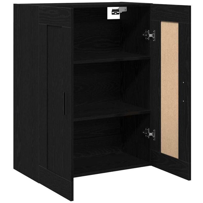 Wandregal Schwarz Eiche 69, 5x34x90 Cm Holzwerkstoff - Vidaxl