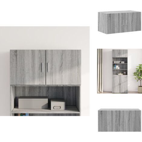 Wandschrank Grau Sonoma 80x42,5x40 cm Holzwerkstoff - Wandregal - Regal Grau - Hängeschrank - Garderobe - Stauraum