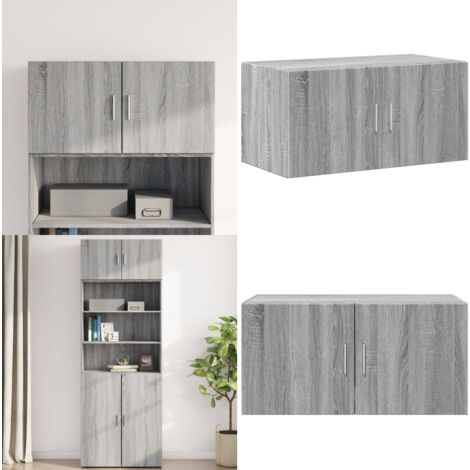 Wandschrank Grau Sonoma 80x42,5x40 cm Holzwerkstoff - Wandregal - Regal Grau - Hängeschrank - Garderobe - Stauraum - Home & Living