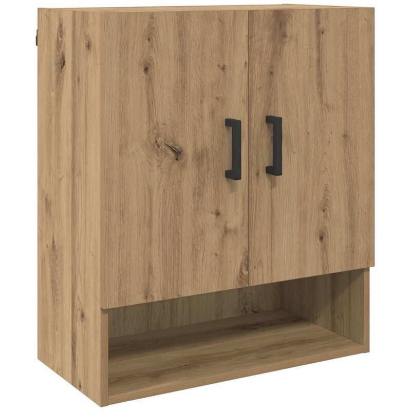Wandschrank Eiche Handwerklich 60 X 31 X 70 Cm Holzwerkstoff Vidaxl