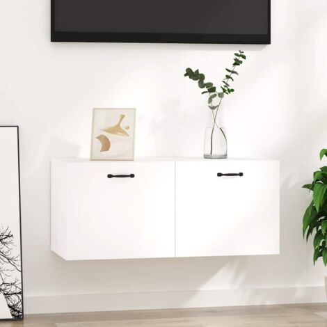 Wandschrank Hochglanz-Weiß 80x36,5x35 cm Holzwerkstoff vidaXL