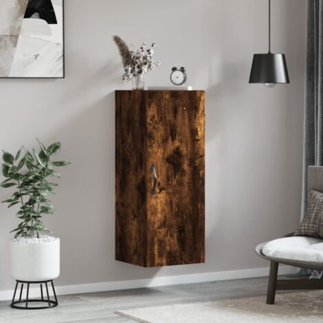 Wandschrank Räuchereiche 34,5x34x90 cm Holzwerkstoff vidaXL