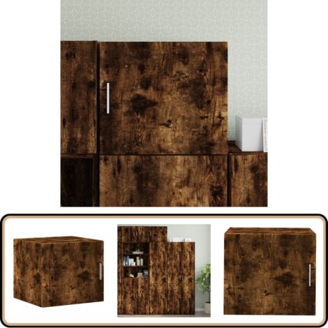 Wandschrank Räuchereiche 45x42,5x40 cm Holzwerkstoff - Wandregal - Hängeschrank - Regal - Stauraum - Dekoration