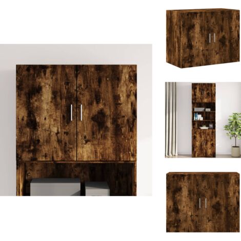 Wandschrank Räuchereiche 80x42,5x64 cm Holzwerkstoff - Wandregal - Hängeschrank - Regal - Stauraum - Dekoration