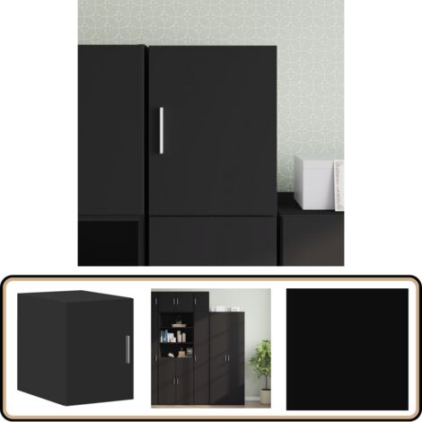 Wandschrank Schwarz 30x42,5x40 cm Holzwerkstoff - Wandregal - Hängeschrank - Regal Schwarz - Stauraum - Garderobe