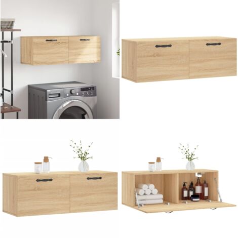 Wandschrank Sonoma-Eiche 100x36,5x35 cm Holzwerkstoff - Holzwerkstoff - Sonoma-Eiche
