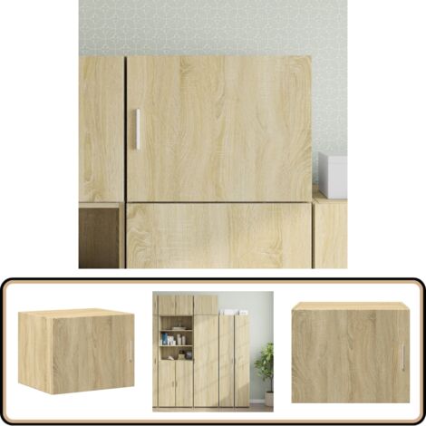 Wandschrank Sonoma-Eiche 50x42,5x40 cm Holzwerkstoff - Wandregal - Hängeschrank - Regal - Küchenregale - Badezimmerregal