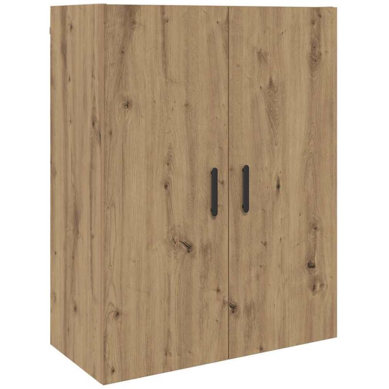 Wandschrank Eiche Handwerklich 69.5 X 34 X 90 Cm Holzwerkstoff Vidaxl