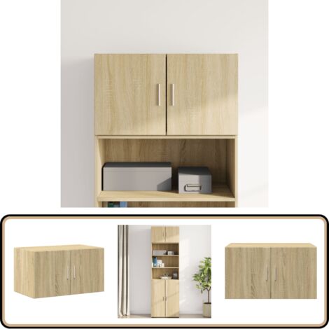 Wandschrank Sonoma-Eiche 70x42,5x40 cm Holzwerkstoff - Wandregal - Hängeschrank - Regal - Stauraum - Dekoration