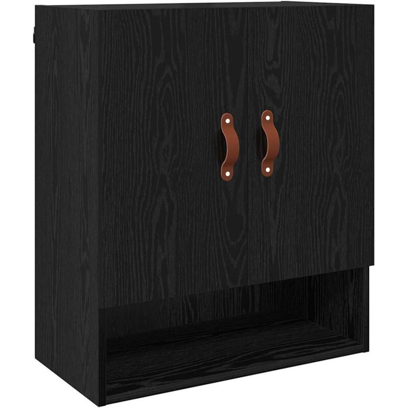 Wandschrank Schwarze Eiche 60 X 31 X 70 Cm Holzwerkstoff Vidaxl