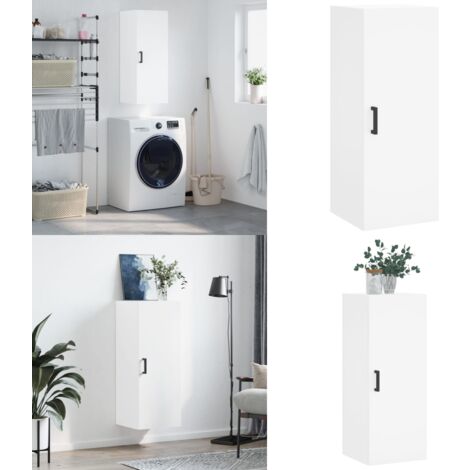 Wandschrank Weiß 34,5x34x90 cm - Wandschrank - Regal - Aufbewahrung - Weißer Schrank - Holzschrankkasten - Home & Living