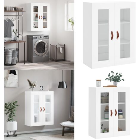 Wandschrank Weiß 69,5x34x90 cm - Hängeschrank - Wandschrank - Sideboard - Regal - Aufbewahrung - Home & Living
