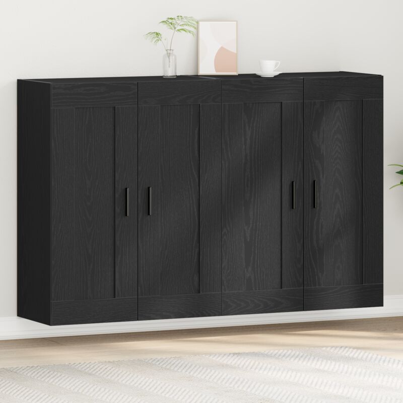 Wandmontierter Schrank Wandmontiert 2 Pcs Eiche Handwerklich Vidaxl