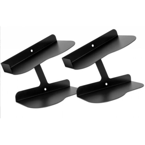 Wandschuhregal, schwebendes Schuhregal, Wandschuhdisplay, schwarz, 2 Stück