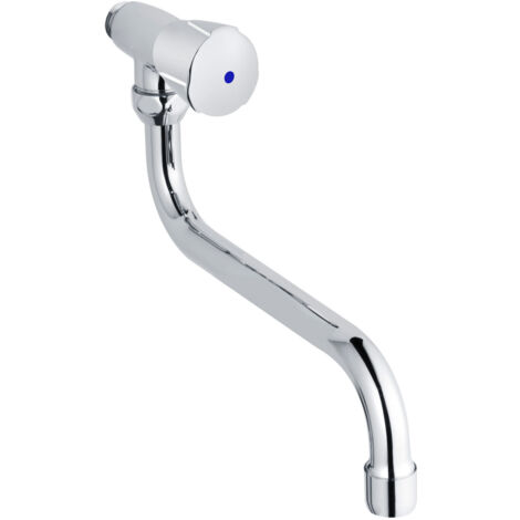 Wandschwenkventil Serie classic-line2 mit Classic-line Griff kalt, schwenkbarem S-Rohrauslauf, Ausladung 200 mm, Tiefe bis Strahlregler 143 mm, 1/2", in chrom