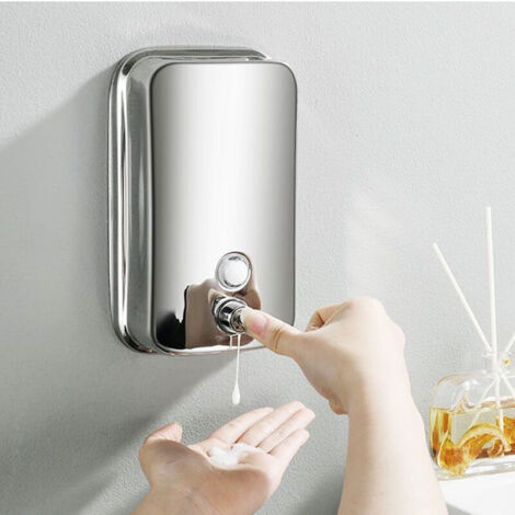Wandseifenspender, 500 ml, Edelstahl, mit integrierter ABS-Schutzschicht