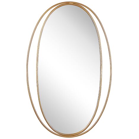 Wandspiegel BESSON 55 cm 90 cm Metall Gold