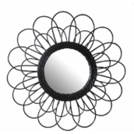 Wandspiegel Flower Black