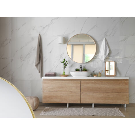 Wandspiegel Flurspiegel Dekospiegel gold rund Schlafzimmerspiegel B 80 cm
